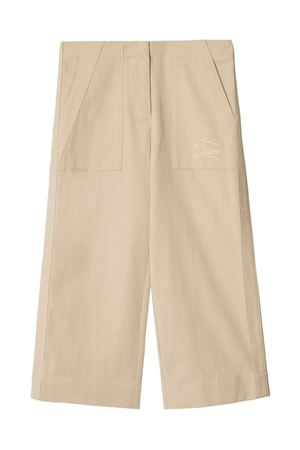 beige cotton trousers BURBERRY KIDS | 8088677A2015